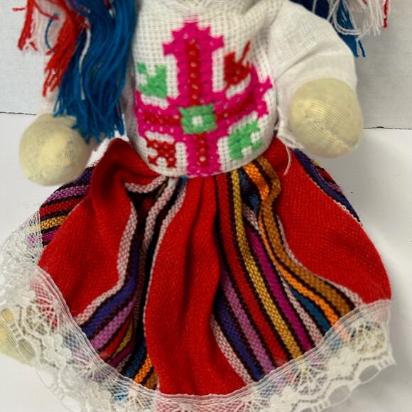 Vintage 1980's Handmade Traditional Folk Art Mexican Doll Button Joints - Picture 3 of 10